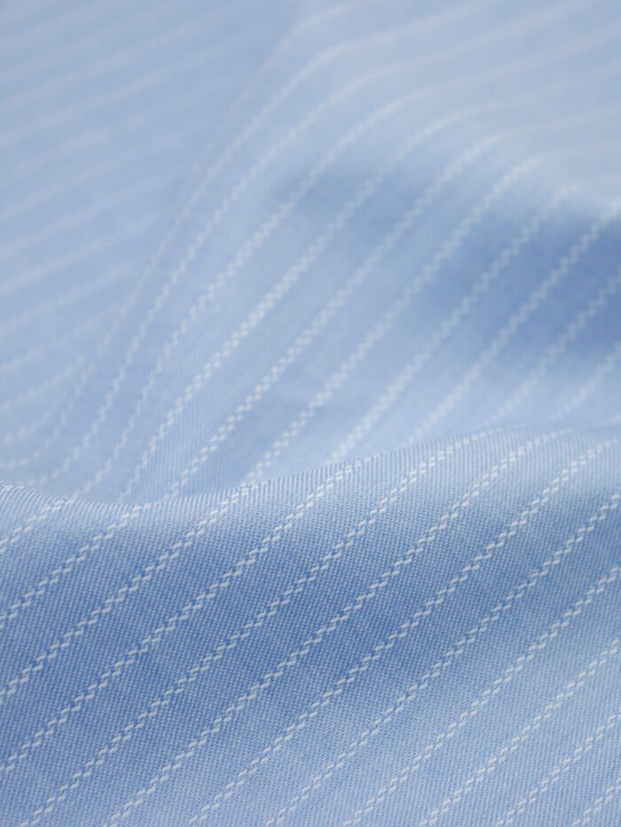 Sky Blue Herringbone Twill | Premium Cotton Shirt Fabric