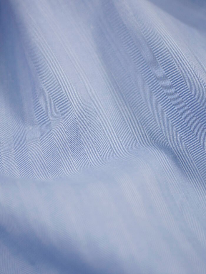 Sky Blue Herringbone | Premium Cotton Shirt Fabric