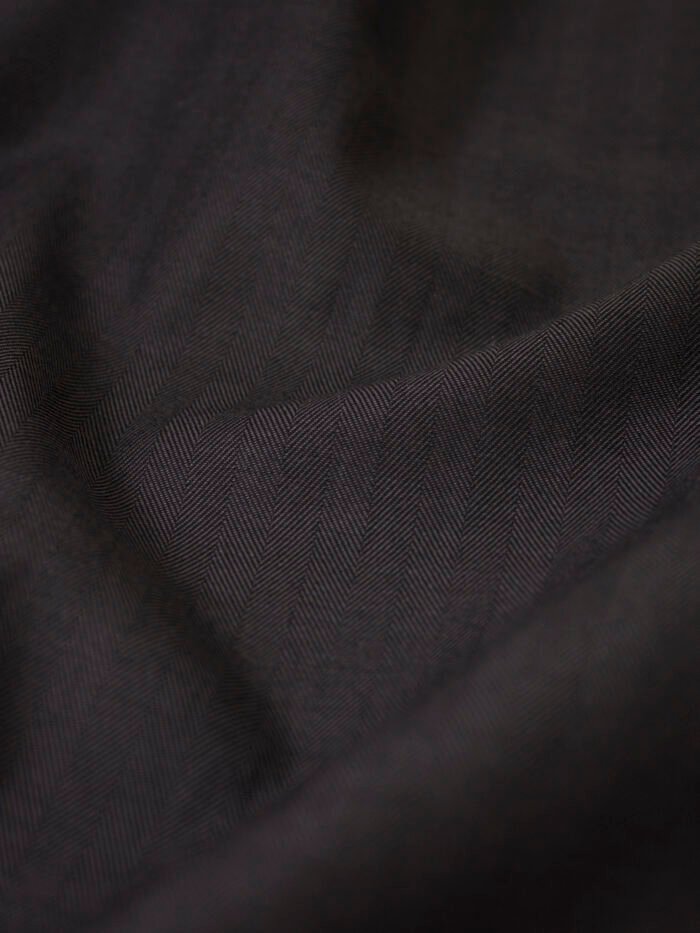 Dark Brown Herringbone | Premium Cotton Shirt Fabric