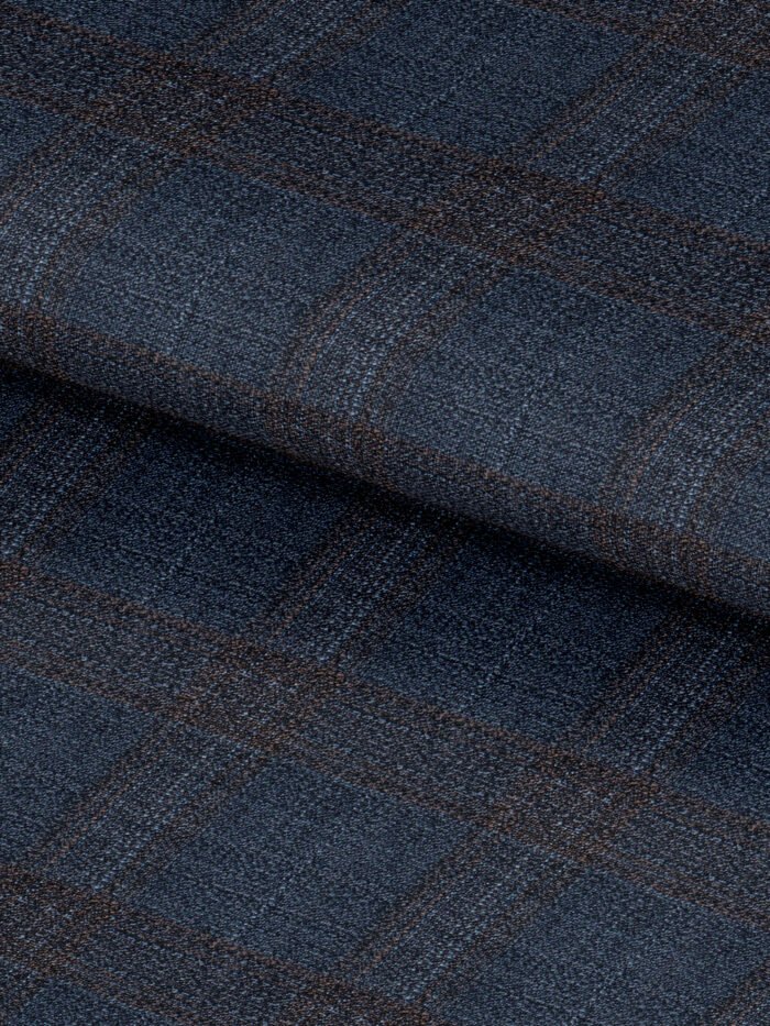 Classic Navy Melange Wool & Linen Premium Vest Fabric
