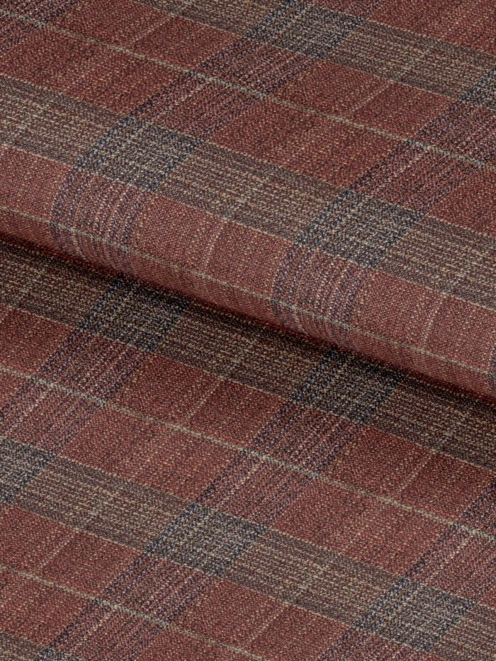Merlot grey Checks Wool & Linen Premium Vest Fabric