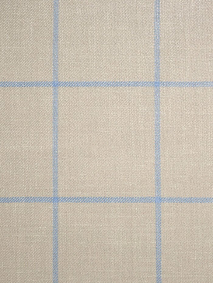 Classic Beige Checks | Premium Wool & Linen Vest Fabric