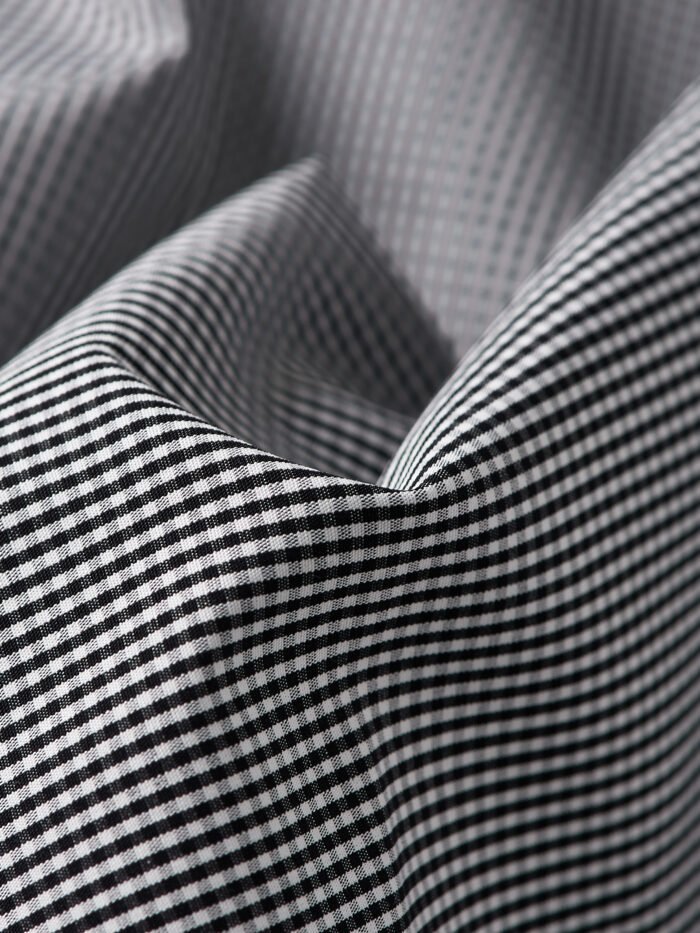 Classic Black Checks | Premium Cotton Shirt Fabric