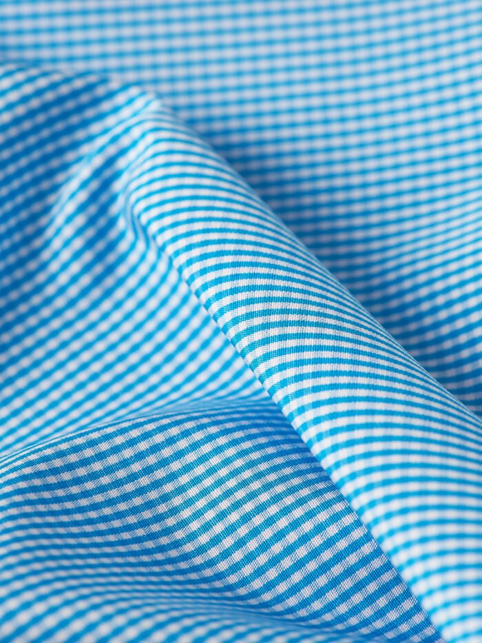 Classic Chlorine Blue Checks | Premium Cotton Shirt Fabric