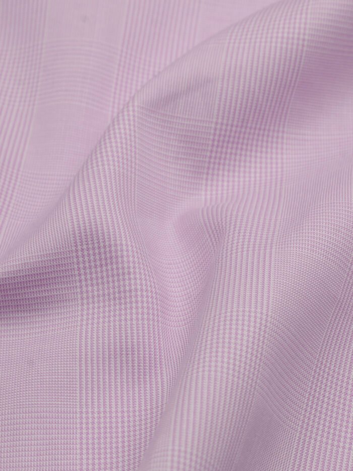 Classic Lavender Gingham Checks | Premium Cotton Shirt Fabric