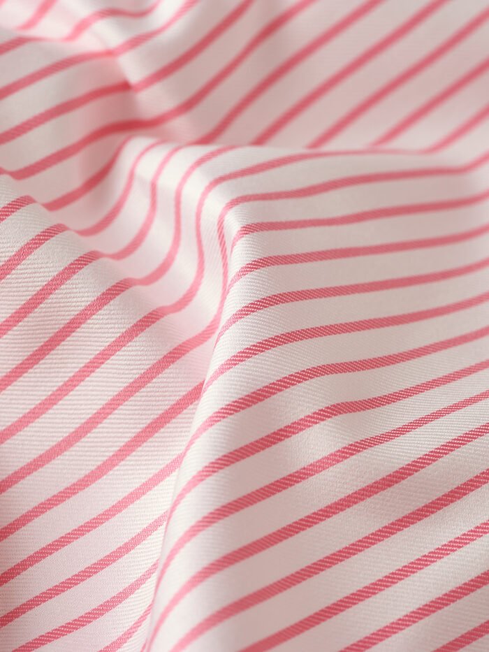 Classic Pink Stripes | Premium Cotton Shirt Fabric