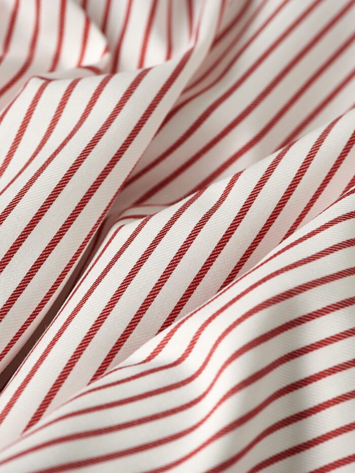 Classic Burgundy Stripes | Premium Cotton Shirt Fabric
