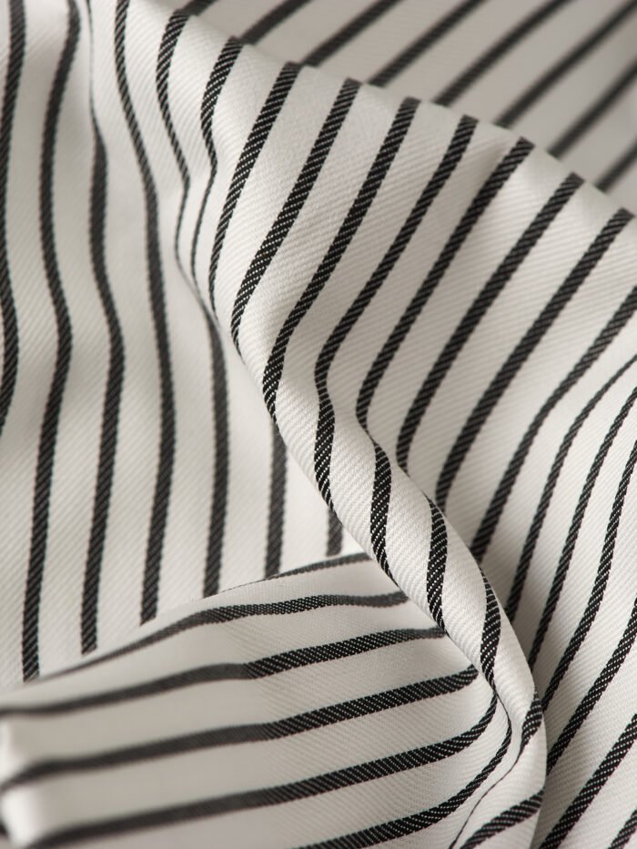 Classic Black Stripes | Premium Cotton Shirt Fabric