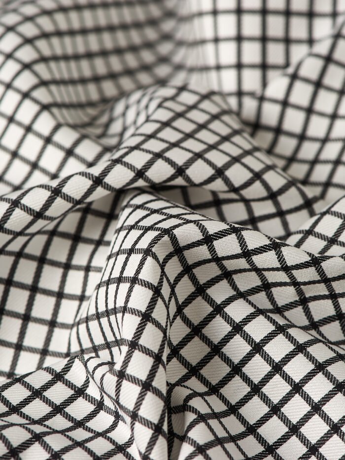 Classic Black Checks | Premium Cotton Shirt Fabric