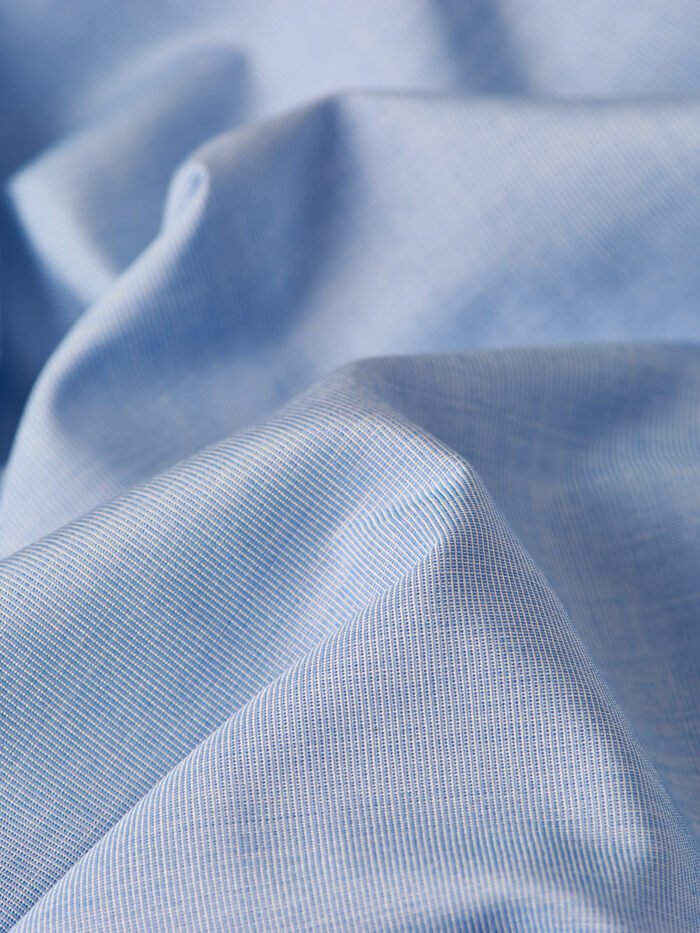Classic Sky Blue Settled Stripes | Premium Cotton Shirt Fabric