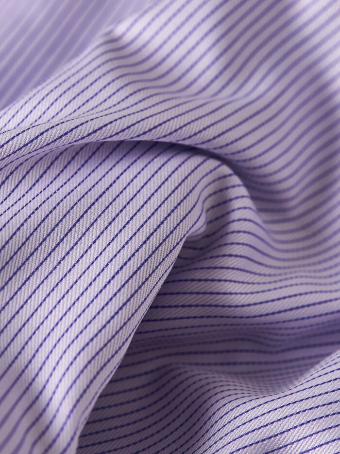 Classic Lavender Pinstripe | Premium Cotton Shirt Fabric