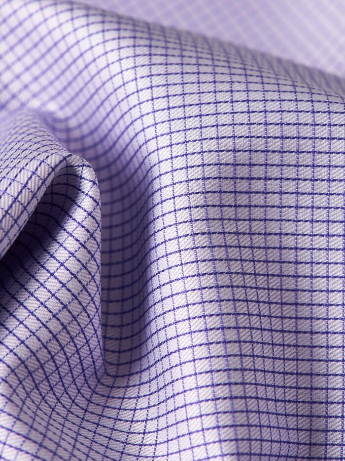 Classic Lavender Checks | Premium Cotton Shirt Fabric